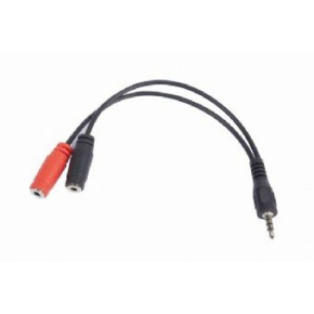 3.5 mm audio + microphone adapter cable, 0.2 m