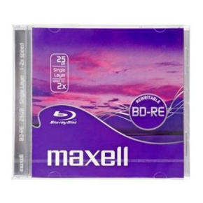 BD-RE ( Blu-ray Disc Rewrite) MAXELL SL 25GB 2X  1xJewel Case