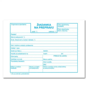 Žiadanka na prepravu A6 – 100 listov