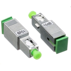 Optical attenuator SC/APC male-female 10 dB