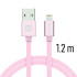 Swissten Data Cable Textile USB / Lightning 1.2 m, rose gold