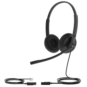 Yealink YHS34 Lite Dual náhlavná súprava na obe uši s QD-RJ9 konektormi Yealink YHS34 Lite Dual náhlavná súprava na obe uši s QD-RJ9 konektormi