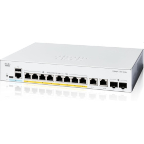 Cisco Catalyst switch C1300-8FP-2G (8xGbE,2xGbE/SFP combo,8xPoE+,120W,fanless) - REFRESH