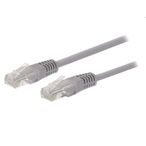 Cable C-TECH patchcord Cat5e, UTP, gray, 0.25m