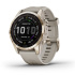 Garmin fenix 7S Sapphire Solar, Cream Gold Titanium, Light Sand Band