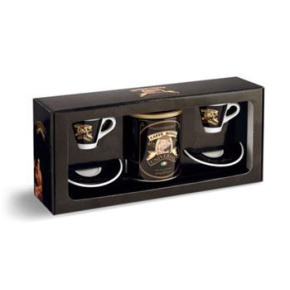 Káva ROYAL  darčekový set – káva mletá 250g plechovka + 2x šálka espresso