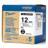 páska BROTHER HGe631 čierne písmo, žltá páska HQ Tape (12mm) (5 ks)