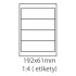 etikety ECODATA Samolepiace 192x61 univerzálne biele 4ks/A4 (100 listov A4/bal.)