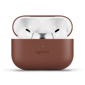 Epico Leather Case Airpods Pro 2 - hnedá
