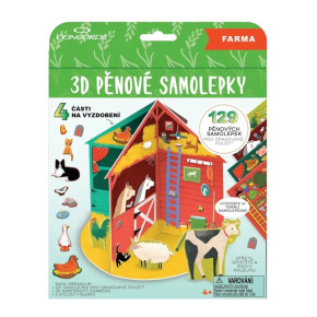 3D penové samolepky, 129 ks - Farma