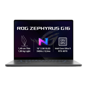 ASUS ROG Zephyrus G16/i9-14TH-H45/32GB/1TB SSD/16" QHD+16:10/RTX4070/Win11Home/Eclipse Gray