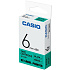 páska CASIO XR-6GN1 Black On Green Tape EZ Label Printer (6mm)