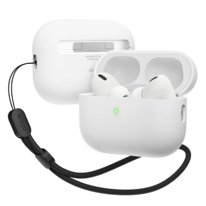 Elago Airpods Pro 2 Liquid Hybrid Case with Nylon Lanyard - White