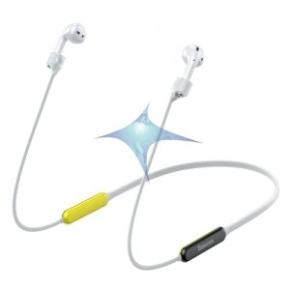 Baseus Let''s go Fluorescent Ring Sports Silicone Lanyard Sleeve For Pods 1/2 Generation grey&yellow