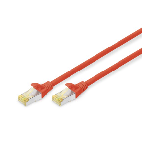 DIGITUS patchcable Cat6A, S/FTP (PiMF), LSOH - 0,25m, red