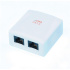 OXnet Outlet surface box Basic UTP 2 port Cat6, white