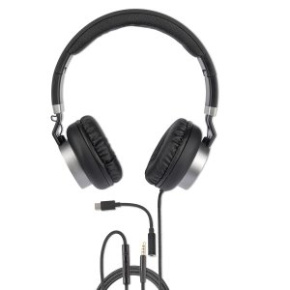 4smarts Passiver Headphones Eara One 3.5mm and USB-C Adapter black *Talk Edition