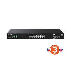 Tenda TEG2220P-16-250W Cloud PoE Managed Gigabit Switch, 16x PoE, 18x RJ45, 2x SFP Tenda TEG2220P-16-250W Cloud PoE Managed Gigabit Switch, 16x PoE, 18x RJ45, 2x SFP