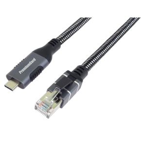 PremiumCord Ethernet cable USB-C -> LAN RJ45 10/100/1000 Mb 2m