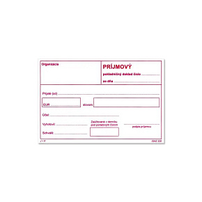 Príjmový pokladničný doklad A6 bez DPH – samoprepis – 100 listov
