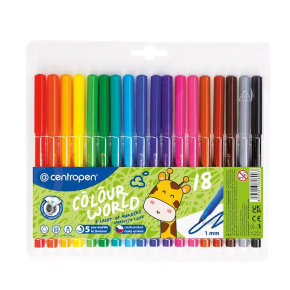 Popisovač COLOUR WORLD CENTROPEN 7550/18 farieb