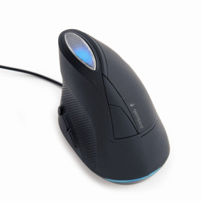 Mouse GEMBIRD MUS-ERGO-03, ergonomic, black, USB