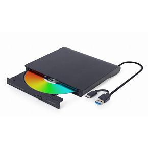 GEMBIRD externý USB DVD mechanika, čierna