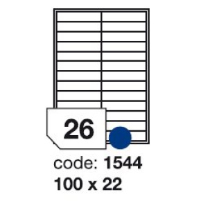 etikety RAYFILM 100x22 univerzálne biele R01001544F (1.000 list./A4)