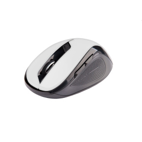 Mouse C-TECH WLM-02, black and white, wireless, 1600DPI, 6 buttons, USB nano receiver