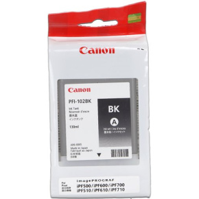 kazeta CANON PFI-102BK black iPF 500/510/600/605/610/650/655/700/710/720/750/755/760/765, LP 17/24 (0895B001)