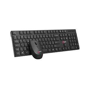 Klávesnice C-TECH WLKMC-03, bezdrátový combo set s myší, černý, USB, CZ/SK Klávesnice C-TECH WLKMC-03, bezdrátový combo set s myší, černý, USB, CZ/SK