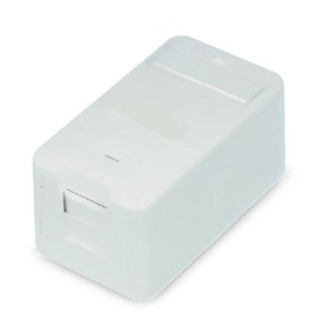 OXnet Outlet surface box Keystone 1 port empty, white