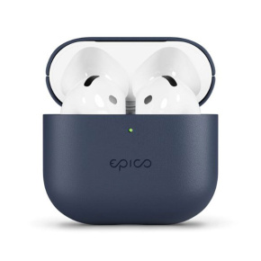 Epico Leather Case Airpods 4/Airpods 4 (ANC) - modrá