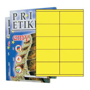 Etikety PRINT 105 x 57 žlté - akcia - do vypredania zásob