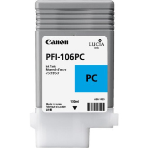 kazeta CANON PFI-106PC Photo Cyan pre iPF 6300/6300s/6350/6400/6400s/6450 (130ml)