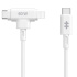 Hyper kábel HyperJuice USB-C/Lightning Hybrid Silicone Cable 1.5m - White