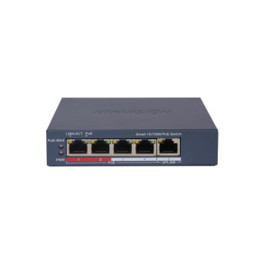 Hikvision DS-3E1105P-EI V2, 4 portový Fast ethernet, Smart PoE switch