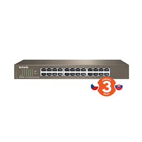 Tenda TEG1024D 24-port Gigabit Ethernet Switch, 10/100/1000 Mbps, Fanless, Rackmount Tenda TEG1024D 24-port Gigabit Ethernet Switch, 10/100/1000 Mbps, Fanless, Rackmount
