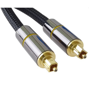 PremiumCord optical audio cable Toslink, OD:7mm, Gold-metal design + Nylon 2m