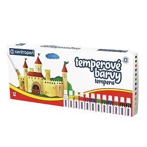 Temperové farby Centropen 9550/12 farieb Temperové farby Centropen 9550/12 farieb