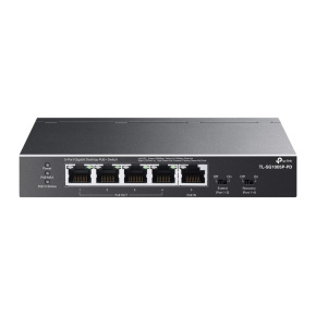 tp-link TL-SG1005P-PD, 5-portový gigabitový stolní PoE+ switch s 1 vstupním portem PoE++ a 4 výstupními porty PoE+