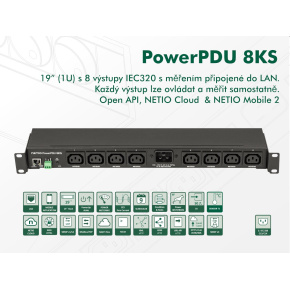 NETIO PowerPDU 8KS 1U rackmount