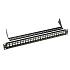 19" modulární neosazený patch panel Solarix 24 portů černý 1U SX24M-0-STP-BK-UNI