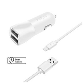 FIXED 2xUSB, USB/Lightning, 1m MFI, 15W, biela FIXED 2xUSB, USB/Lightning, 1m MFI, 15W, biela