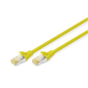 DIGITUS patchcable Cat6A, S/FTP (PiMF), LSOH - 0,25m, yellow