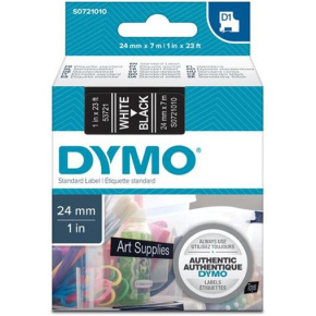 páska DYMO 53721 D1 White On Black Tape (24mm) (S0721010)