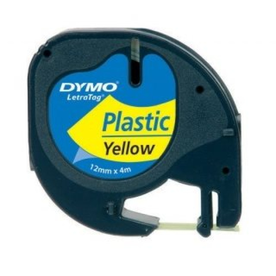 páska DYMO 59423 LetraTag Yellow Plastic Tape (12mm) (S0721670/570/620)