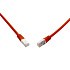 10G patch kabel CAT6A SFTP LSOH 0,5m červený non-snag-proof C6A-315RD-0,5MB