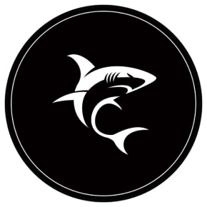 White Shark PHARAOH chair mat, 120 cm, black/white White Shark PHARAOH chair mat, 120 cm, black/white