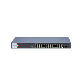 Hikvision DS-3E1526P-EI/M, 24 portovy PoE switch 10/100/1000Mbps